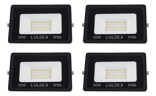 Reflector Led 30w Luz Blanca Fria 6500k 110v Remate Carcasa Negro Luz Blanco Frío