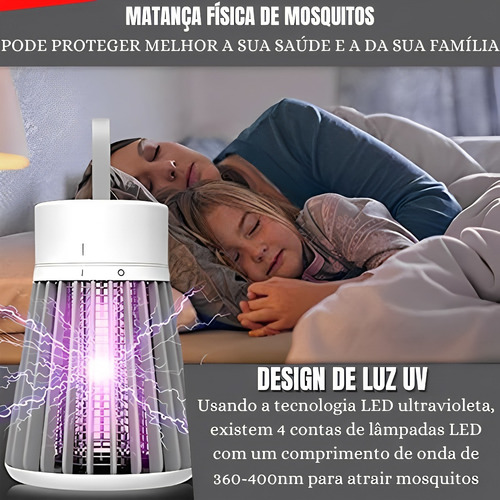 Armadilha Eletrônica Led Uv Mata Mosquito Pernilongo Insetos
