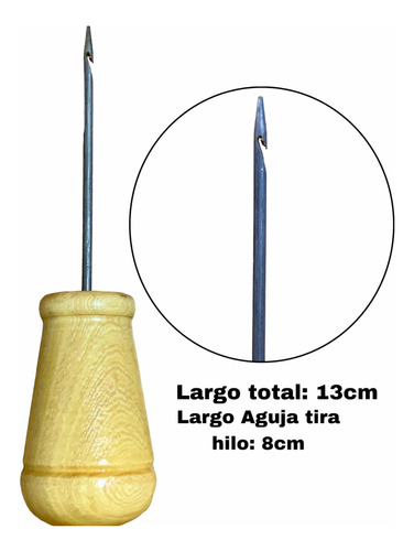 Punzón Lezna Tira Hilo Marroquinero Largo Total 13cm. Nuevo.