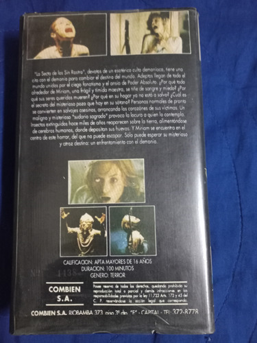 La Secta Dario Argento Vhs Pelicula ...leer Descripcion. (Usado)
