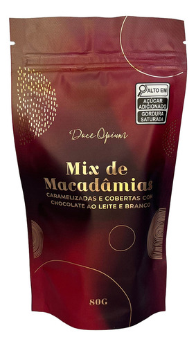 Mix De Macadâmias Com Chocolate Sobremesa Petisco Doce Nuts