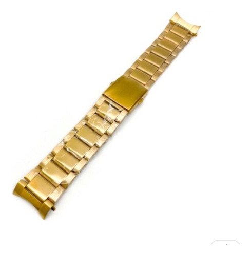 Pulseira Relógio Aço Dourado 22mm - Dobrável