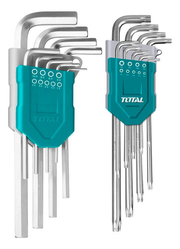 Set 18 Llaves Allen Y Torx Total, Cromo Vanadio, Industrial