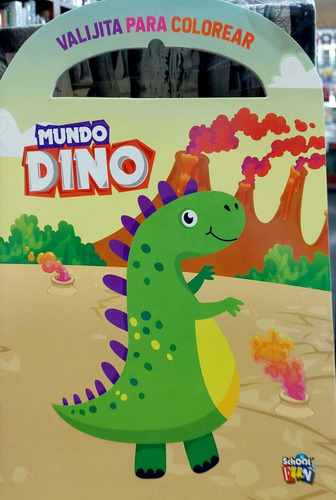 Valijita Para Colorear Mundo Dino School Fun Nuevo*