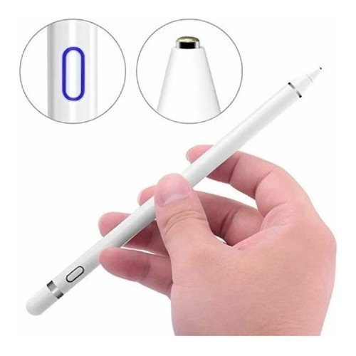 Caneta Pincil Compatível Com iPad Palm Rejection 1mm Branco