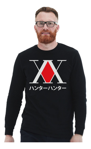 Polera Ml Hunter X Cazador X Logo Y Letras Japonesas 2 Anime