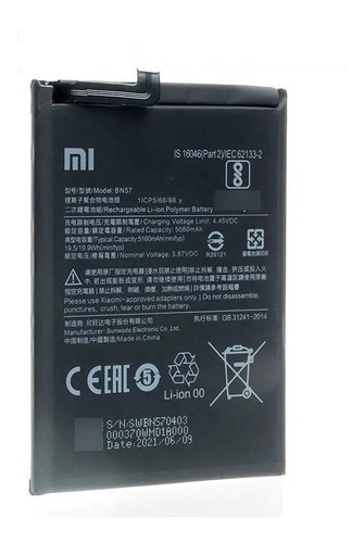 Bateria Xiaomi Bn56 Redmi 9a / 9c Tienda Fisica Sellada Nuev