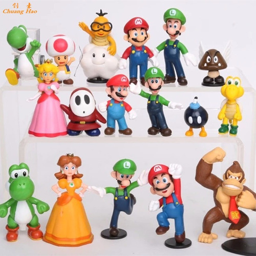 Set Figuras Super Mario Bros  18 Figuras