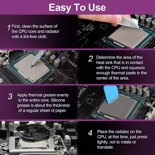 Imagen 6 de 6 de Pasta Termica Para Cpu Gpu Transistores Alta Calidad