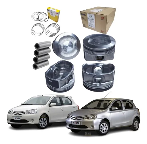 comprar Pistão Com Anéis Std Toyota Etios 1.3 16v 1nrfe Mahle