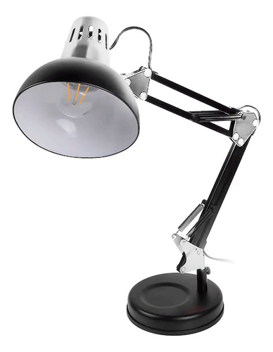Lampara De Escritorio Con Base Fija Negra Adir 4732 Negro Negro