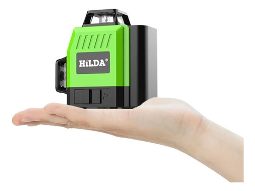 Nível Laser Hilda LS178 3D Verde 12 Linhas Com Controle + Bolsa