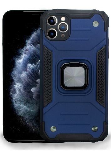 Forro iPhone 11 Pro Max Antigolpes Con Soporte Metalico