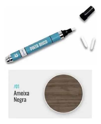 Caneta Para Retoque Em Mdf E Madeira - Ameixa Negra