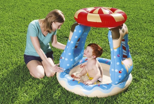 Pileta inflable con techo redonda Bestway 52270 de 91cm x 89cm 26L