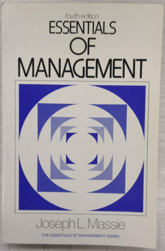 Essentials Of Management - Massie - Ingles - Usado 