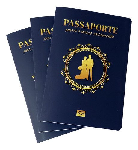 Kit 100 Convites Passaporte Personalizados Para Evento