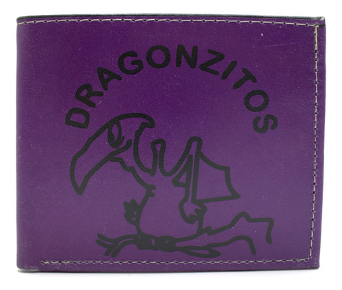 Cartera De Piel De Dragonzito Morado