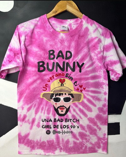 Camisa Bad Bunny Rosa/blanca