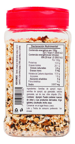Sazonador Menos Bagel Y Mas Chipotle 250g La Pasiega