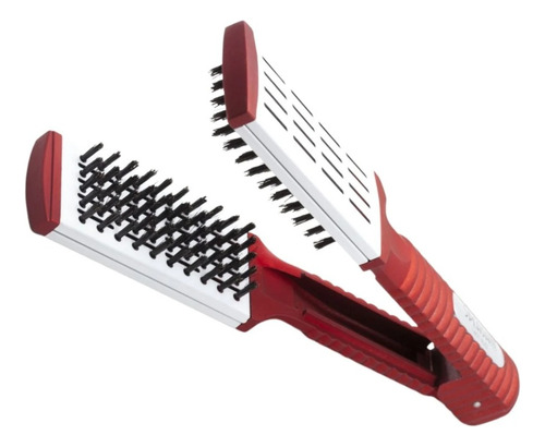 Cepillo De Ceramica Tipo Plancha Cerda Natural Splash1601-rj Color Rojo