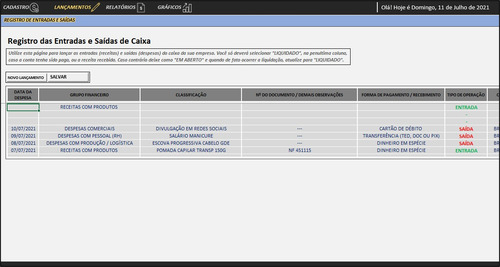 Planilha Controle Financeiro Empresarial