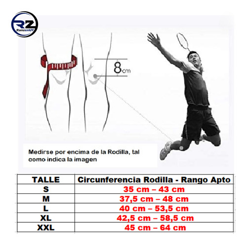 Rodillera Deportiva Comprension Set X2 Con Bandas Ajustables Negro L