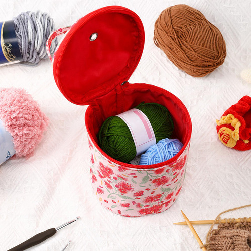 Bolsa De Tejer, Bolsa De Almacenamiento Para Lanas, Rojo