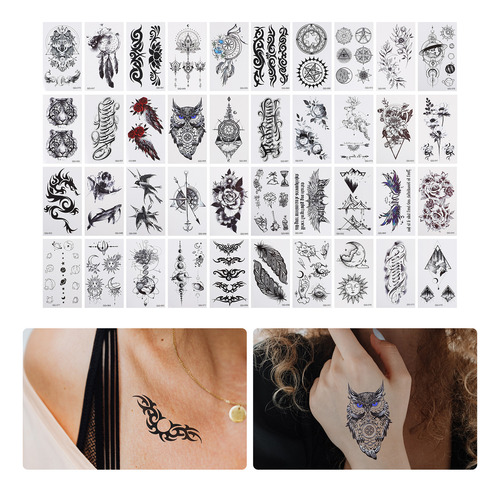 Calcomanías De Tatuaje, Versión Coreana, 40 Hojas
