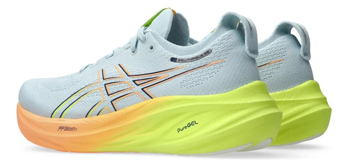 Tenis Asics Nimbus 26 Mujer Running Textil Cordones B743750 Goma Estándar
