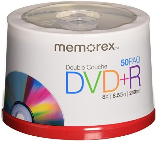 Dvd+r Memorex 8,5 Gb 8x - Pack 50