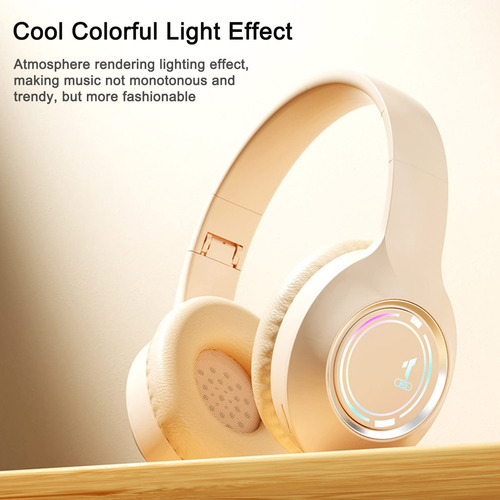 Fones De Ouvido Com Cancelamento De Ruído Com Luz, Bluetooth