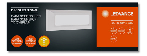 Lampara Led Decorativa 4w Para Exterior Luz Calida 3000k Blanco