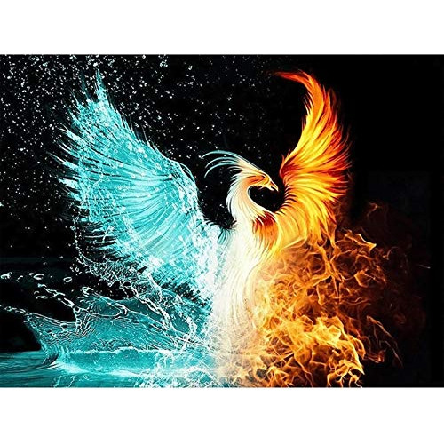 Diamond Painting Fénix De Agua Y Fuego - Pintura De Di...