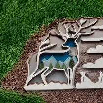 Comprar Vectores Animales Multicapa Láser Cnc Dxf Cdr Venado1