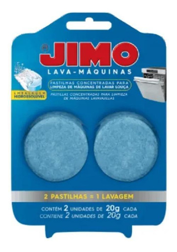 Kit 5 Limpa Máquinas De Lavar Louças Jimo Pastilhas 20g C/2