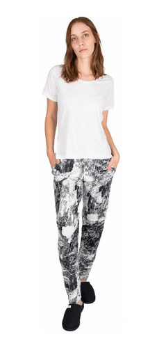 Pijama De Algodon Mujer Verano Rachelle Remera Y Pantalon 