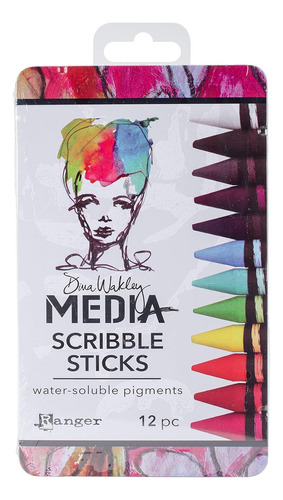 Mda54733 Dina Wakley Media Scribble Sticks 12 Por Paque...
