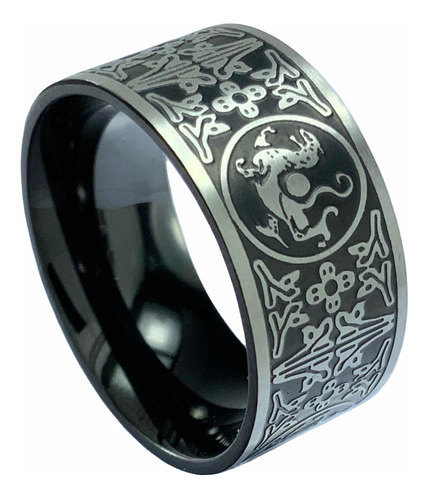 Anillo Dinastía Obscura Dragon Acero Inoxidable 316 L