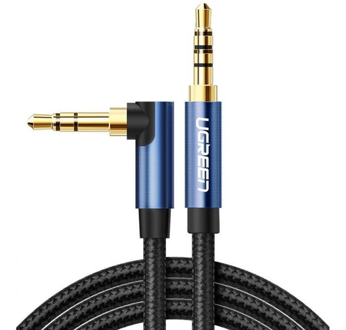 Cable Ugreen 60179 Audio Jack A Jack 3.5mm 90º 1m Negro
