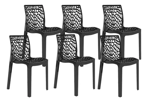 comprar Conjunto De 6 Cadeiras Gruvyer Pretas Para Escritóriou002Fsala De Jantar E Área Gourmet