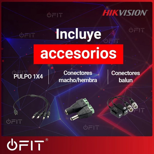Imagen 6 de 11 de Camara Seguridad Kit Hikvision Dvr 4 Canales + 4 Bullet 720p