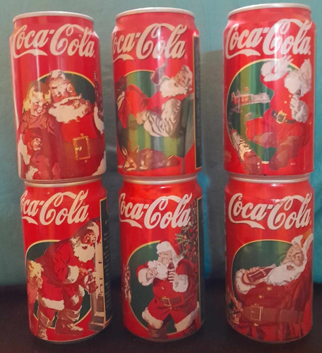 Lote 6 Latas De Coca Cola  * Navidad *   Año 1998