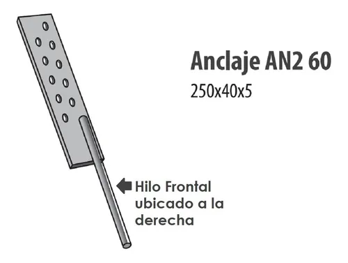 Anclaje Metalcon An2 60 X 4 Un