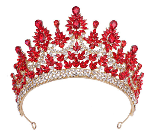 Corona Roja Princesa Para Xv Quinceañera, Reina, Novia, ...