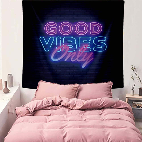 Tapiz Neon Para Colgar Pared Diseño Palabra Dormitorio Sala