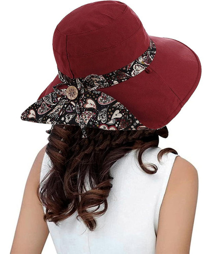 Sombrero De Sol Para Mujer, Sombrero De Sol Plegable Con Ala