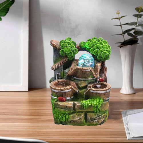 Cascada De Fuente De Mesa Con Adorno De Luz Led Para Spa F