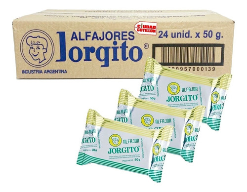 Alfajor Jorgito Caja X24 U Chocolate Blanco- Ciudad Cotillón