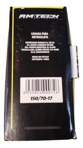 Cámara Para Motocicleta 150/70-17